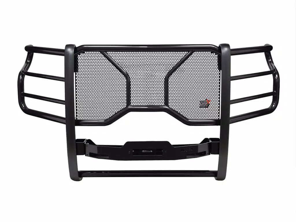 Westin HDX Winch Mount Modular Black Grille Guard Westin HDX Winch Mount Modular Black Grille Guard